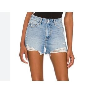 Lovers And Friends Jack Shorts 27 High Rise Cut Off Distress Ripped Edgy Grunge